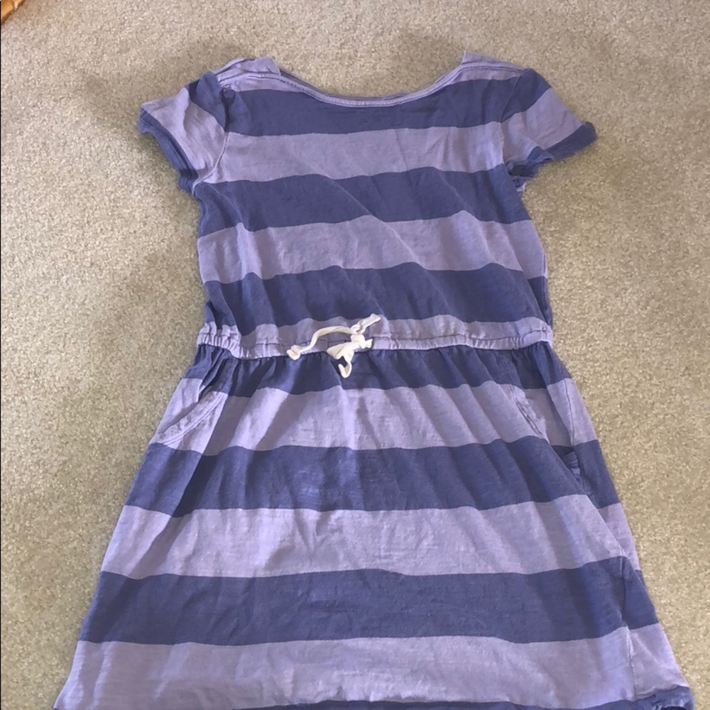 Cotton dress with tie
